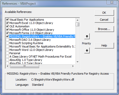 Функция for. Invoke vba. Visual Basic can't find Project or Library. Object required vba что значит.